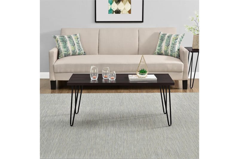 Owen Soffbord 107 cm Espresso/Svart - Dorel Home - Möbler - Bord & matgrupper - Soffbord