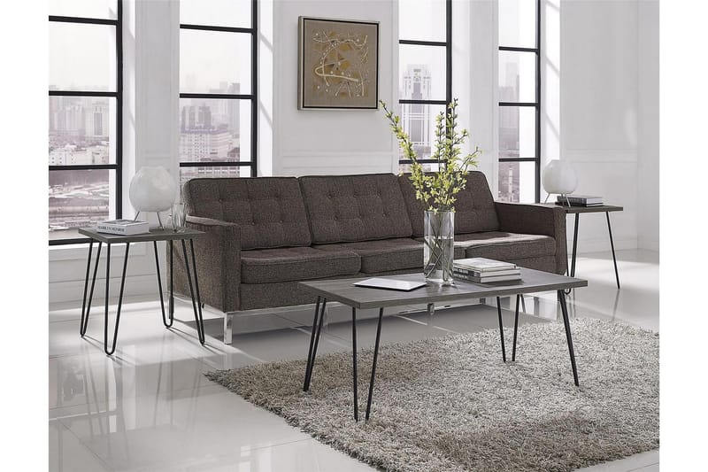 Owen Soffbord 107 cm Grå/Svart - Dorel Home - Möbler - Bord & matgrupper - Soffbord