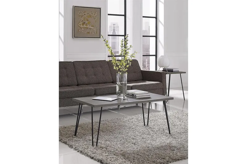 Owen Soffbord 107 cm Grå/Svart - Dorel Home - Möbler - Bord & matgrupper - Soffbord