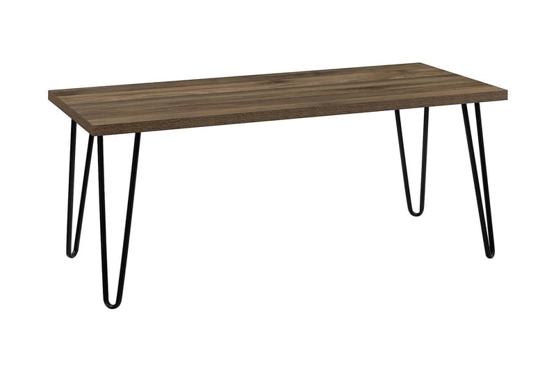 Owen Soffbord 107 cm Valnötsbrun/Svart - Dorel Home - Möbler - Bord & matgrupper - Soffbord