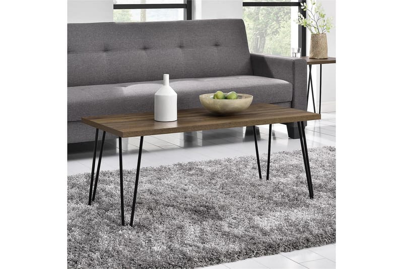 Owen Soffbord 107 cm Valnötsbrun/Svart - Dorel Home - Möbler - Bord & matgrupper - Soffbord
