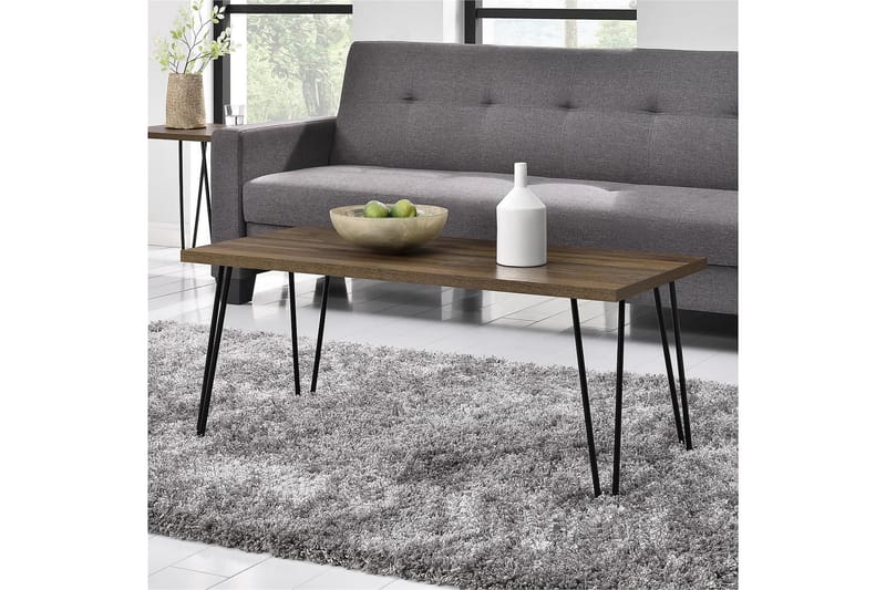 Owen Soffbord 107 cm Valnötsbrun/Svart - Dorel Home - Möbler - Bord & matgrupper - Soffbord