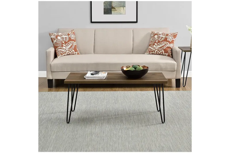 Owen Soffbord 107 cm Valnötsbrun/Svart - Dorel Home - Möbler - Bord & matgrupper - Soffbord