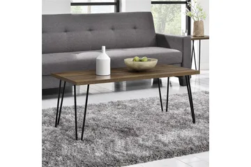 Owen Soffbord 107 cm Valnötsbrun/Svart - Dorel Home - Möbler - Bord & matgrupper - Soffbord