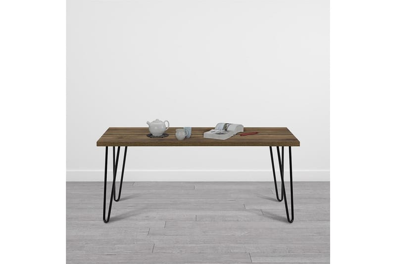 Owen Soffbord 107 cm Valnötsbrun/Svart - Dorel Home - Möbler - Bord & matgrupper - Soffbord