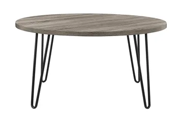 Owen Soffbord 90 cm Ovalt Runt Grå/Svart - Dorel Home - Möbler - Bord & matgrupper - Soffbord