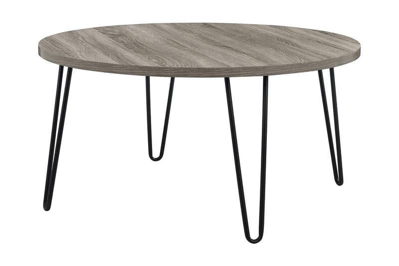 Owen Soffbord 90 cm Ovalt Runt Grå/Svart - Dorel Home - Möbler - Bord & matgrupper - Soffbord