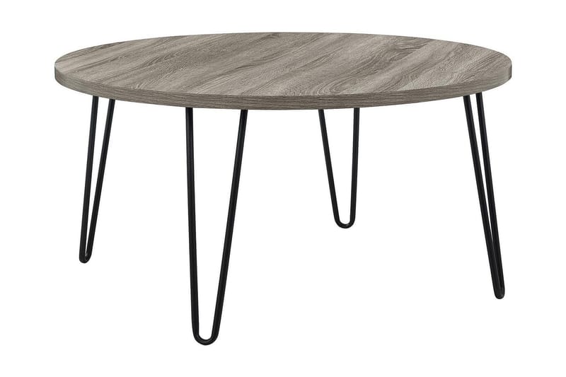 Owen Soffbord 90 cm Ovalt Runt Grå/Svart - Dorel Home - Möbler - Bord & matgrupper - Soffbord