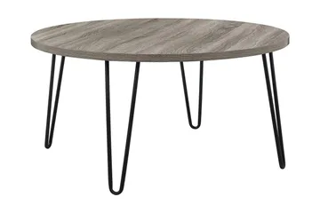 Owen Soffbord 90 cm Ovalt Runt Grå/Svart - Dorel Home - Möbler - Bord & matgrupper - Soffbord