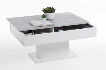 Pacak Soffbord 100 cm - Betonggrå/Vit - Möbler - Bord & matgrupper - Soffbord