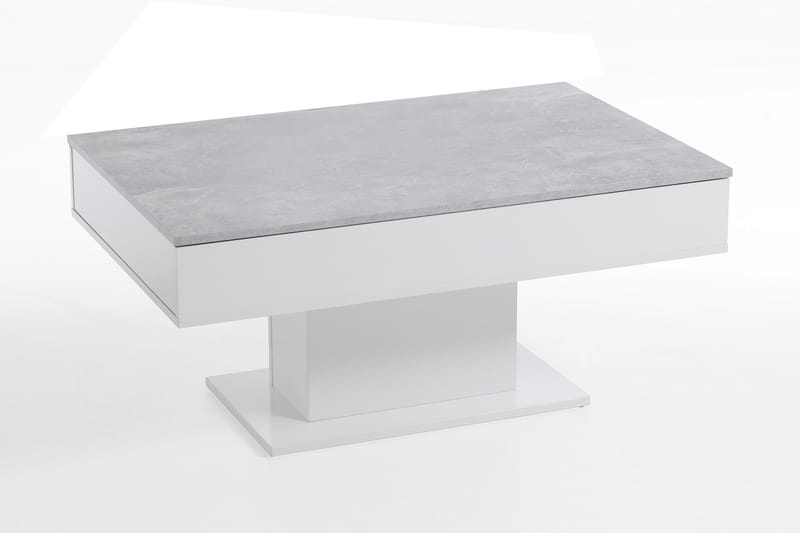 Pacak Soffbord 100 cm - Betonggrå/Vit - Soffbord