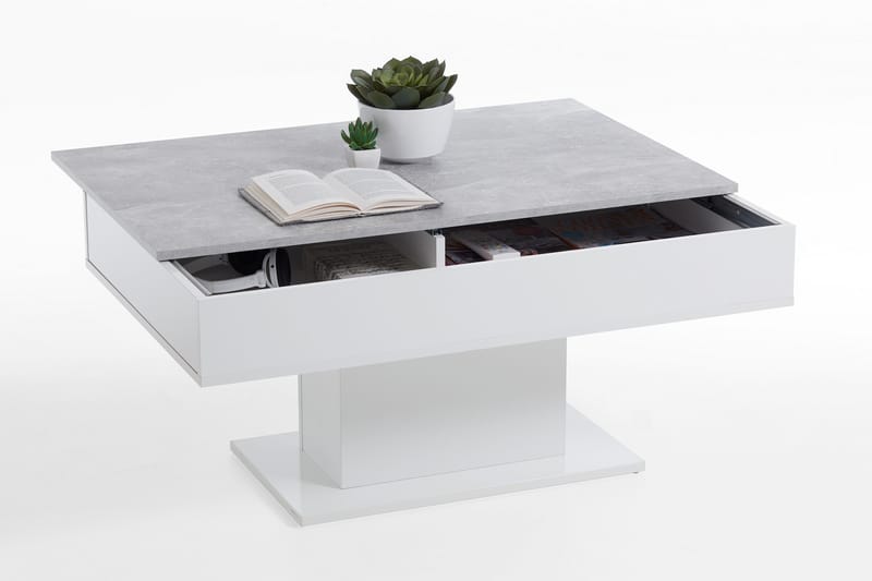 Pacak Soffbord 100 cm - Betonggrå/Vit - Möbler - Bord & matgrupper - Soffbord