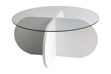 Pakalni Soffbord 75x35x75 cm Runt - Vit - Möbler - Bord & matgrupper - Soffbord