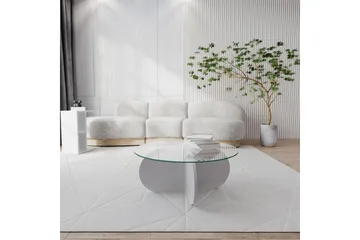Pakalni Soffbord 75x35x75 cm Runt - Vit - Möbler - Bord & matgrupper - Soffbord