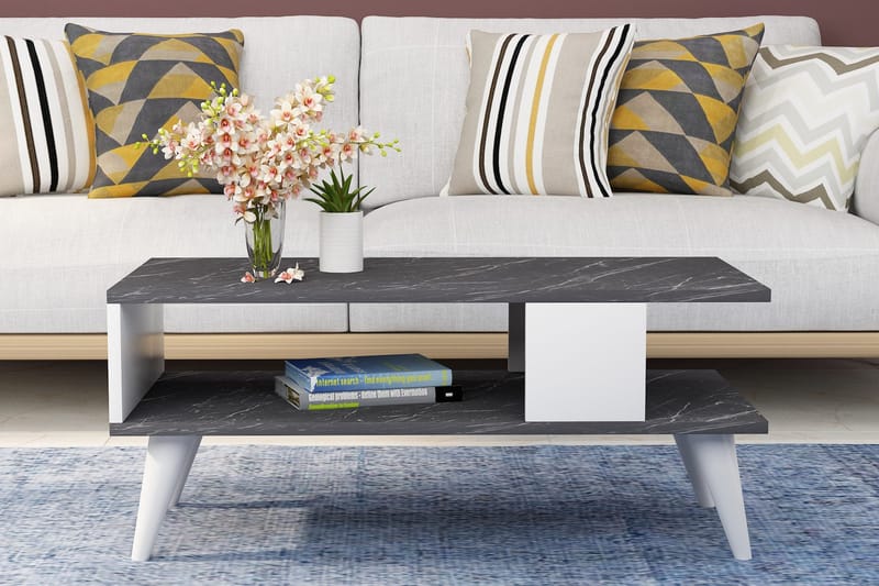 Palgrave Soffbord 90x40x90 cm - Svart/Vit - Möbler - Bord & matgrupper - Soffbord
