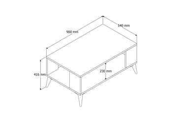 Palgrave Soffbord 90x54x90 cm - Ek - Möbler - Bord & matgrupper - Soffbord