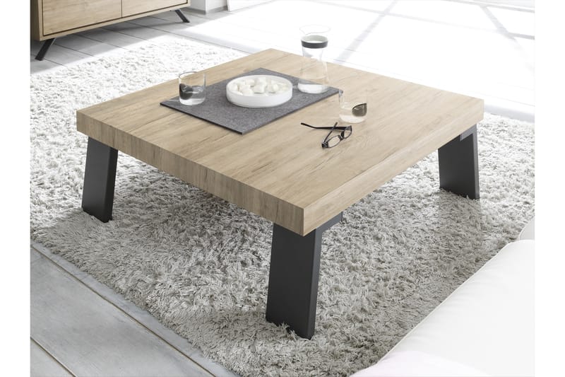 Palma Soffbord 89 cm - Ekfärg/Mörkgrå - Möbler - Bord & matgrupper - Soffbord