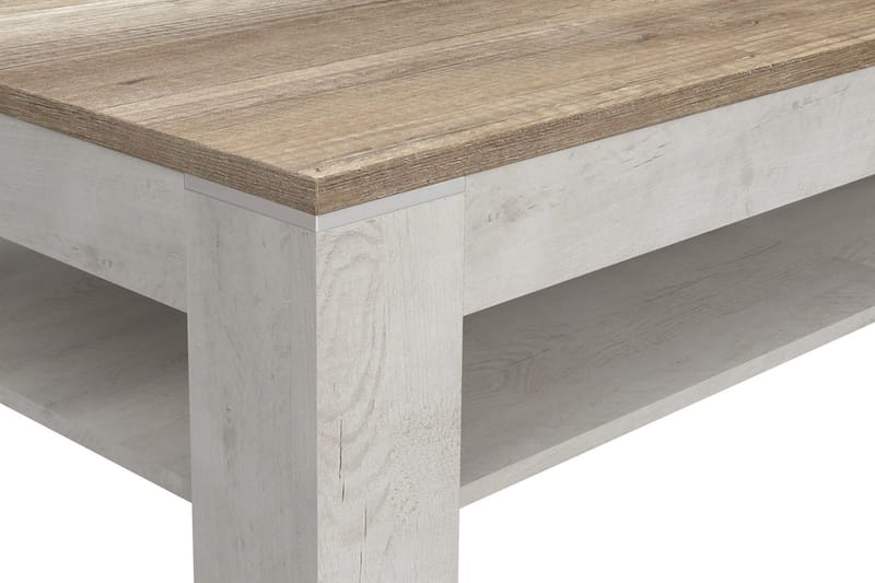 Perkhill Soffbord 120 cm med Förvaring Hylla - Brun/Grå - Möbler - Bord & matgrupper - Soffbord