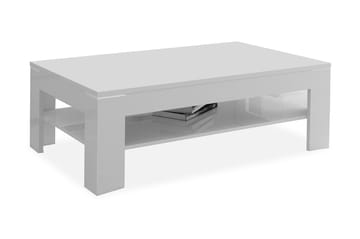 Perkhill Soffbord 120 cm med Förvaring Hylla - Vit - Möbler - Bord & matgrupper - Soffbord