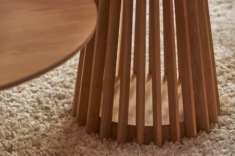 Peyra Soffbord  60 cm Runt Ek - Natur - Möbler - Bord & matgrupper - Soffbord