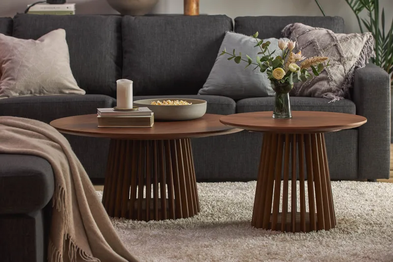 Peyra Soffbord 60 cm Runt - Valnöt - Möbler - Bord & matgrupper - Soffbord