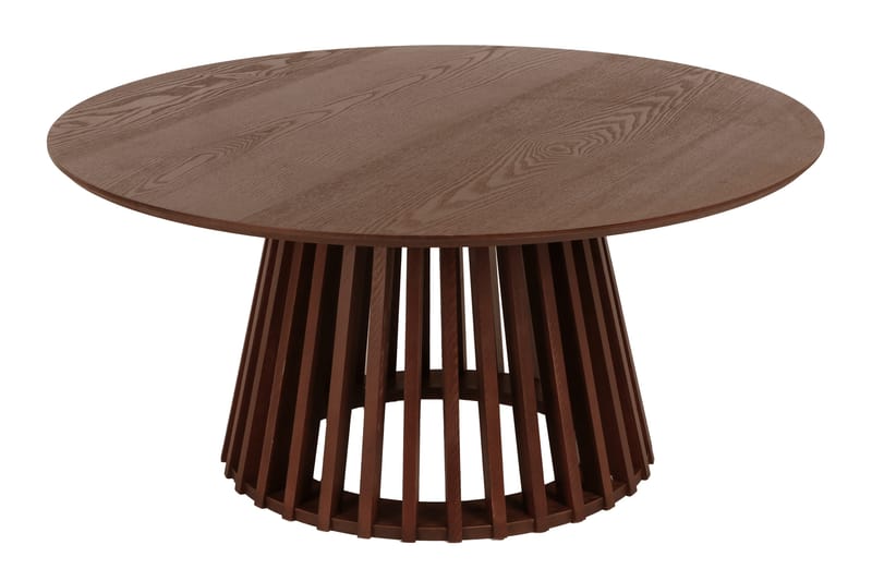 Peyra Soffbord Satsbord Runt 86/60 cm Fanér - Valnöt - Möbler - Bord & matgrupper - Soffbord