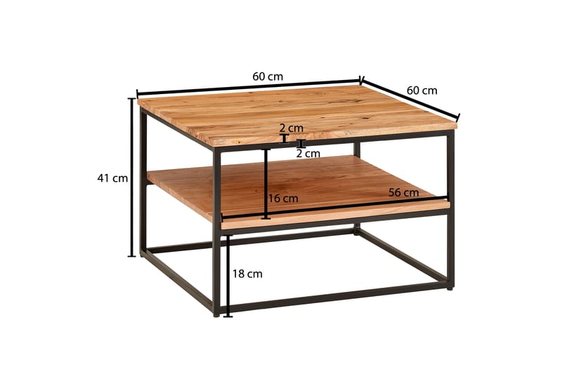Philly Soffbord 60 cm Fyrkantig - Natur - Möbler - Bord & matgrupper - Soffbord