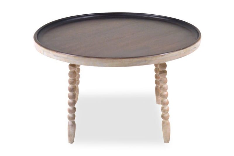 Pilar Soffbord 90 cm Runt - Mörkbrun/Metall - Möbler - Bord & matgrupper - Soffbord