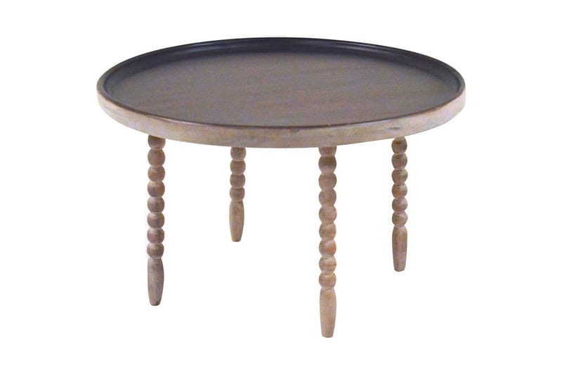 Pilar Soffbord 90 cm Runt - Mörkbrun/Metall - Möbler - Bord & matgrupper - Soffbord