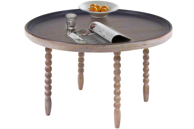 Pilar Soffbord 90 cm Runt - Mörkbrun/Metall - Möbler - Bord & matgrupper - Soffbord