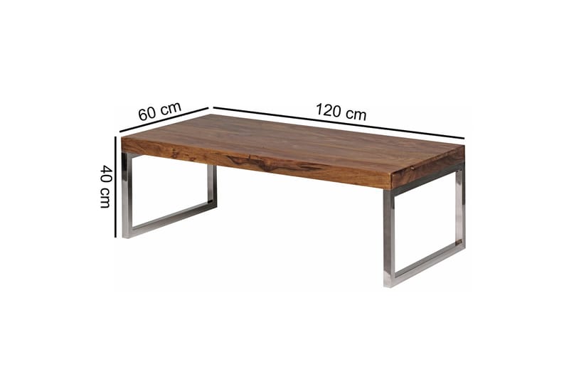 Plessey Soffbord 120 cm - Massivt Trä/Krom - Soffbord