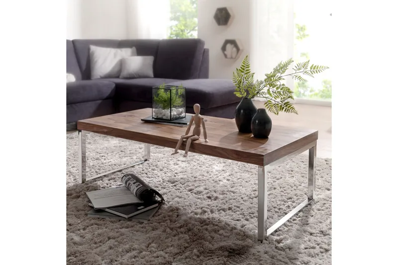 Plessey Soffbord 120 cm - Massivt Trä/Krom - Möbler - Bord & matgrupper - Soffbord