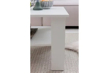 Podsiad 60 cm Kvadratiskt Soffbord med Förvaring i Målat Trä - Vit - Möbler - Bord & matgrupper - Soffbord