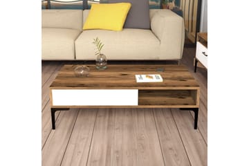 Poko Rektangulärt Soffbord 105 cm med Öppen Hylla i Trä - Brun - Möbler - Bord & matgrupper - Soffbord