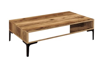 Poko Rektangulärt Soffbord 105 cm med Öppen Hylla i Trä - Brun - Möbler - Bord & matgrupper - Soffbord