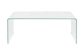 Prestina Rektangulärt Glasbord Soffbord i Glas med Böjt Glas - Klar - Möbler - Bord & matgrupper - Soffbord