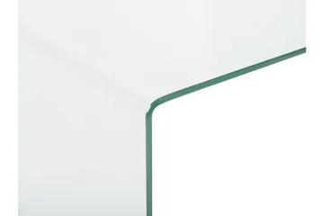 Prestina Rektangulärt Glasbord Soffbord i Glas med Böjt Glas - Klar - Möbler - Bord & matgrupper - Soffbord