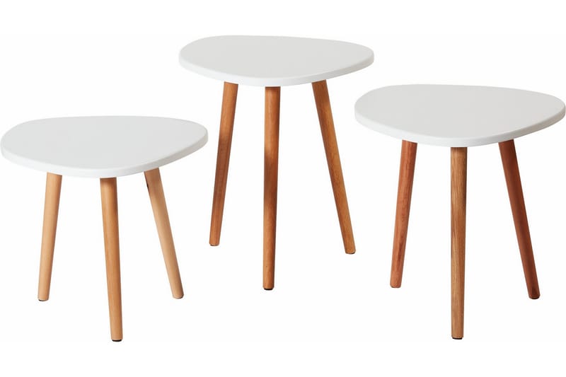 Priyas Satsbord 40x47x40 cm Runt - Vit - Möbler - Bord & matgrupper - Soffbord