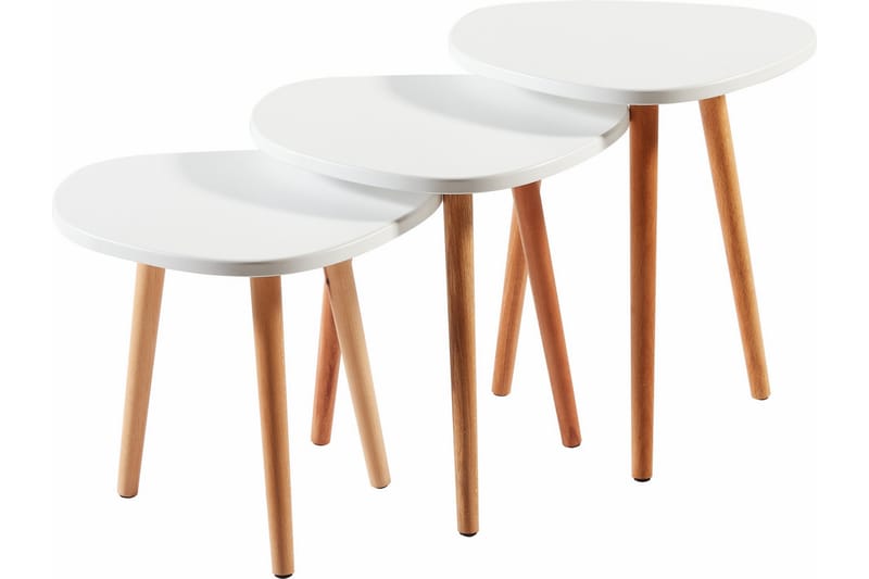 Priyas Satsbord 40x47x40 cm Runt - Vit - Möbler - Bord & matgrupper - Soffbord