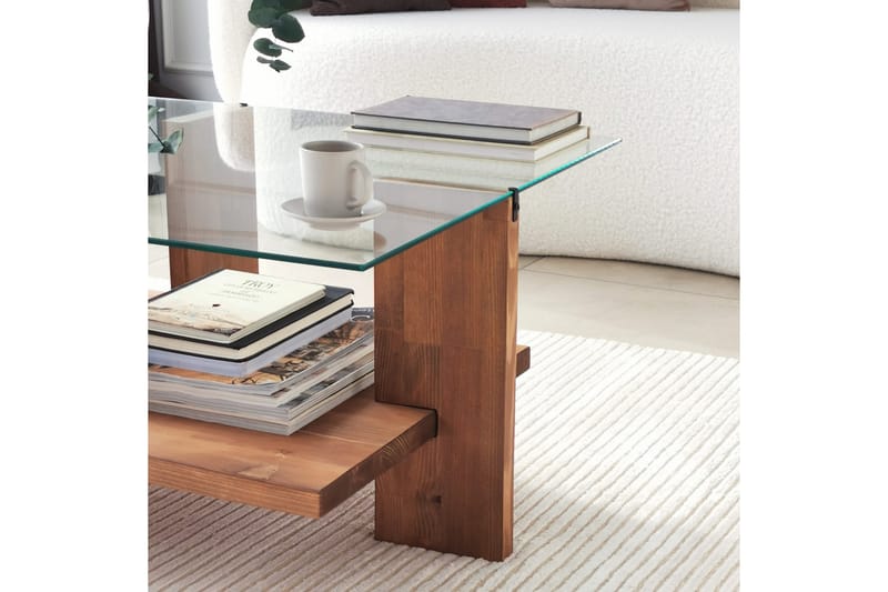 Puijas Soffbord 105x40x105 cm - Brun - Möbler - Bord & matgrupper - Soffbord