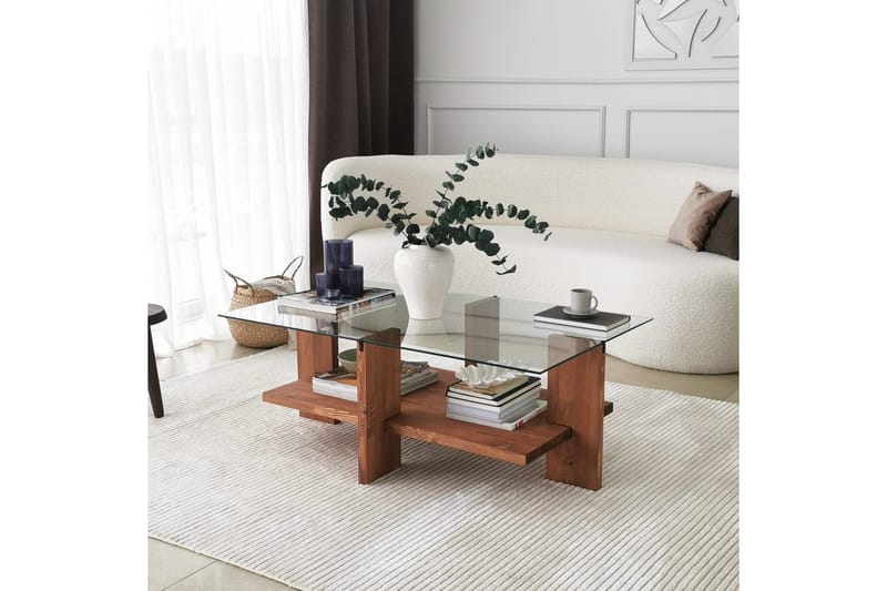 Puijas Soffbord 105x40x105 cm - Brun - Möbler - Bord & matgrupper - Soffbord