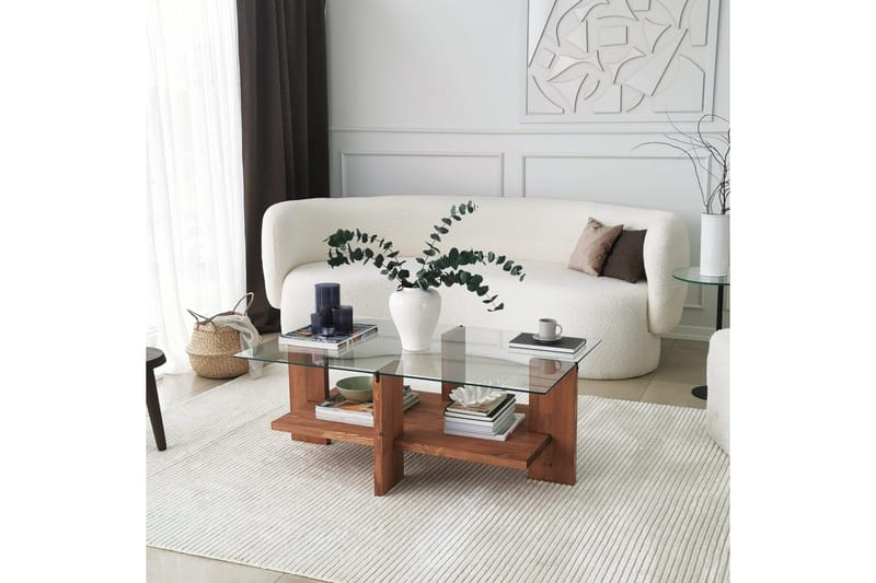 Puijas Soffbord 105x40x105 cm - Brun - Möbler - Bord & matgrupper - Soffbord