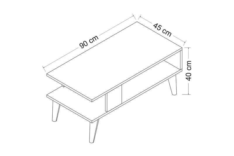 Puijas Soffbord 90x40x90 cm - Brun - Möbler - Bord & matgrupper - Soffbord