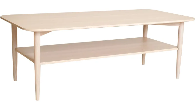 Soffbord Ravik med Hylla 135x65 cm - Vitpigmenterad - Möbler - Bord & matgrupper - Soffbord