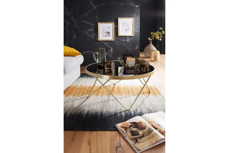 Reineck Soffbord 82 cm Runt - Svart/Guld - Möbler - Bord & matgrupper - Soffbord