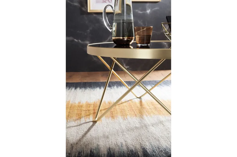 Reineck Soffbord 82 cm Runt - Svart/Guld - Möbler - Bord & matgrupper - Soffbord