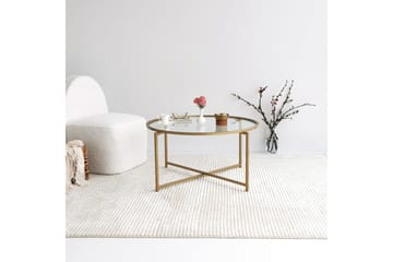 Rowman Soffbord 83 cm Runt - Guld/Glas - Möbler - Bord & matgrupper - Soffbord