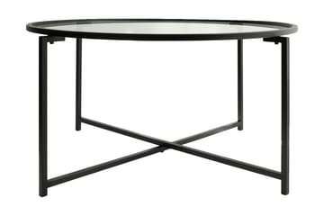 Rowman Soffbord 83 cm Runt - Svart/Glas - Möbler - Bord & matgrupper - Soffbord