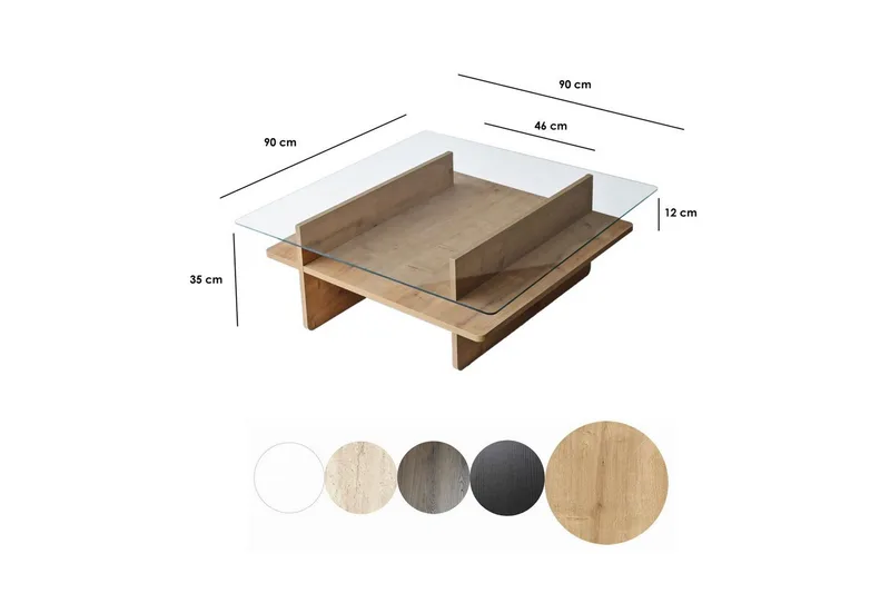 Soffbord Rubby Fyrkant Sudamal / Transparent - Sudamal / Transparent - Möbler - Bord & matgrupper - Soffbord