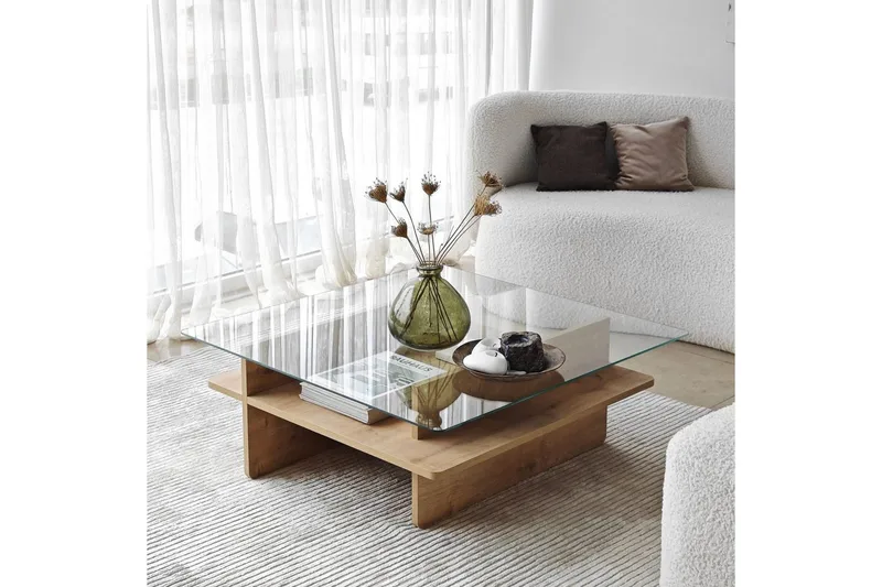 Soffbord Rubby Fyrkant Sudamal / Transparent - Sudamal / Transparent - Möbler - Bord & matgrupper - Soffbord